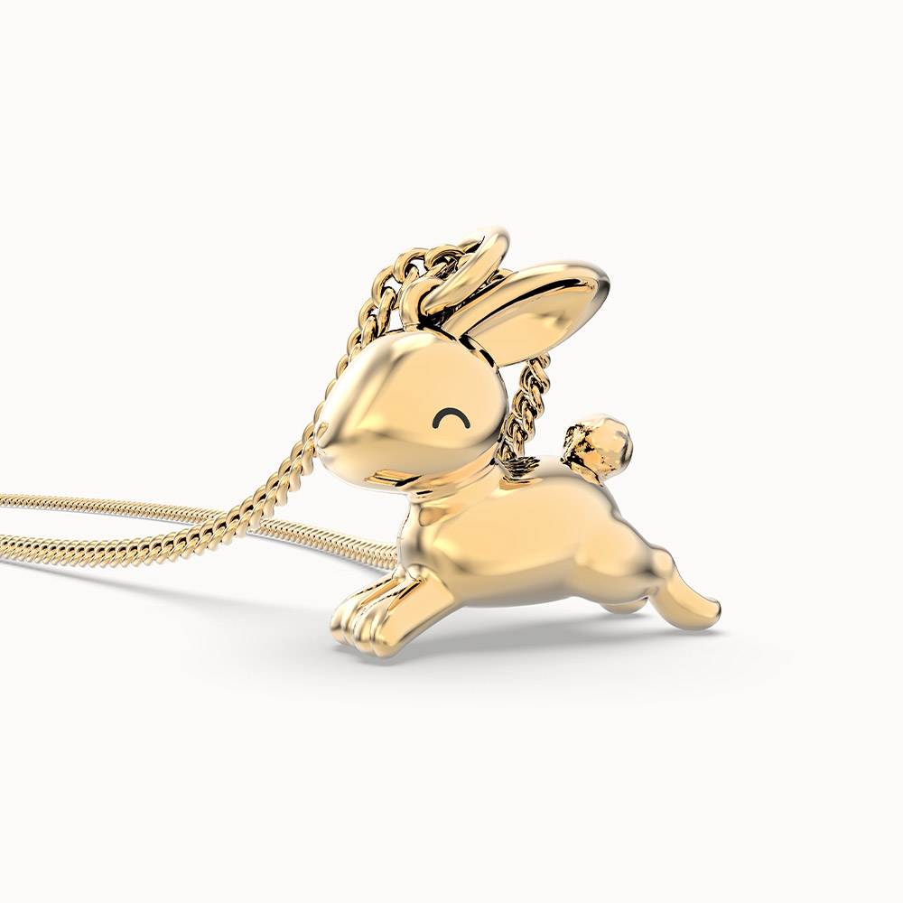 Flying Bunny Necklace