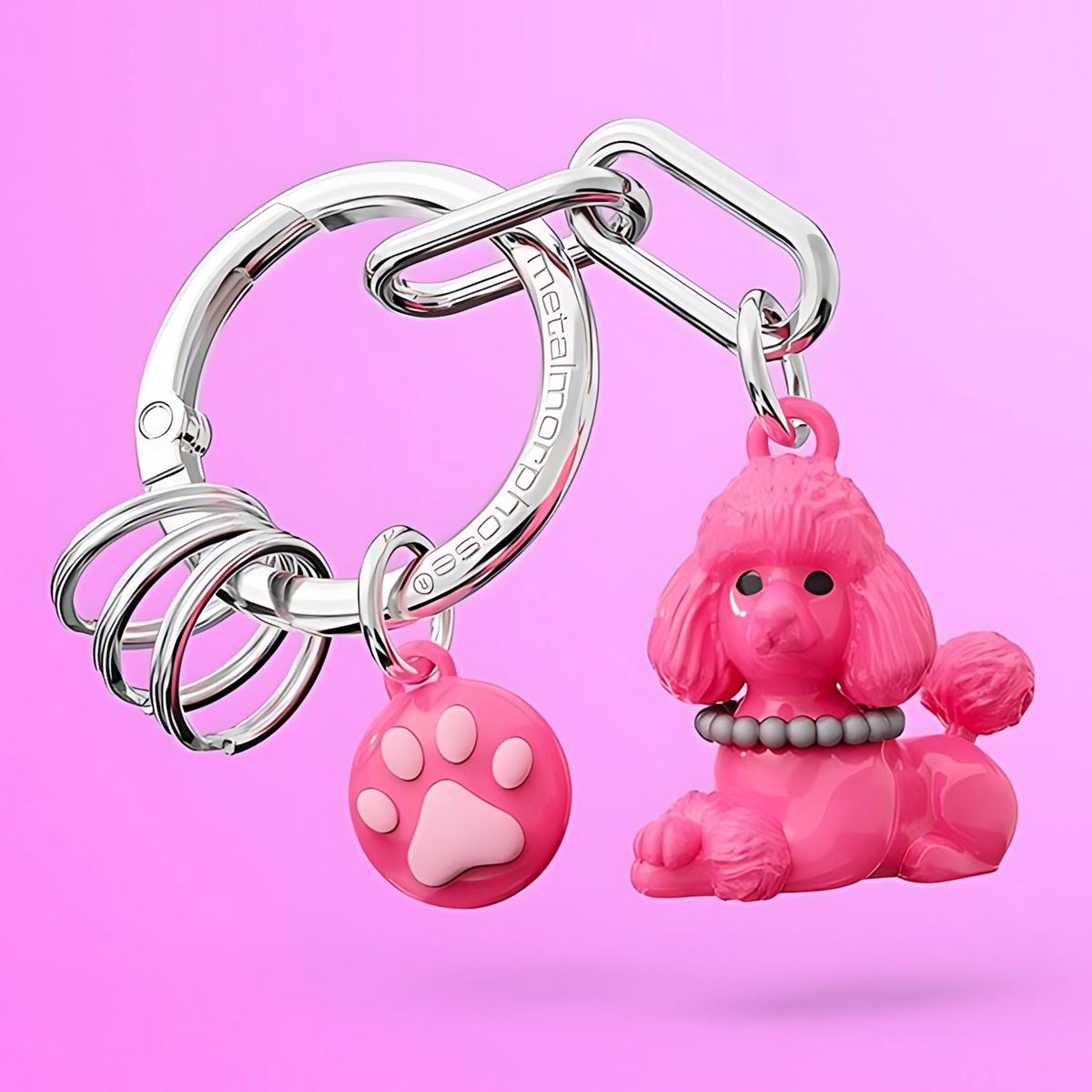 Pink Poodle Keycharm
