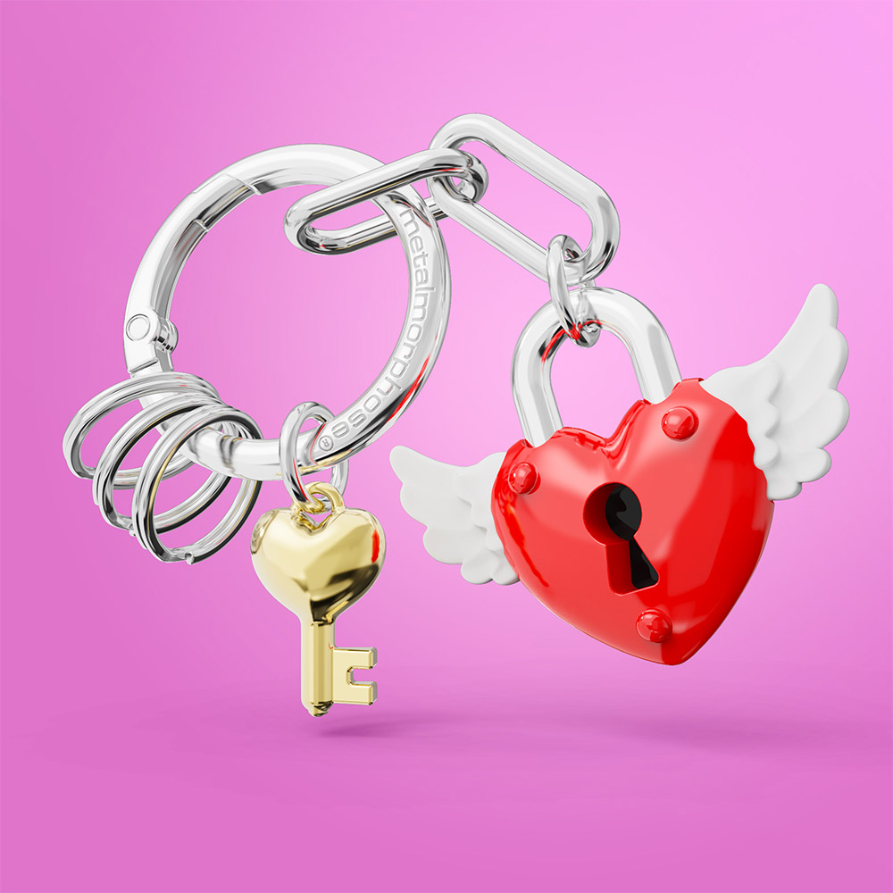 Red Love Lock Keycharm