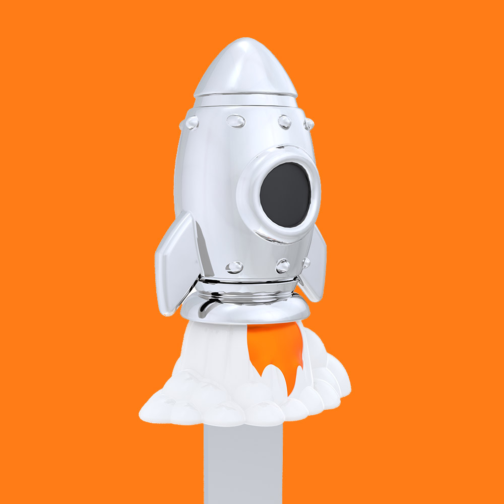 Space Rocket Bookmark