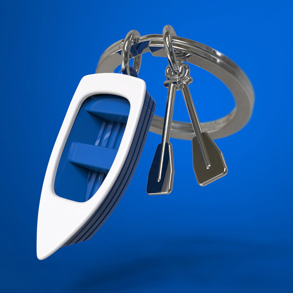 Row Boat Keychain