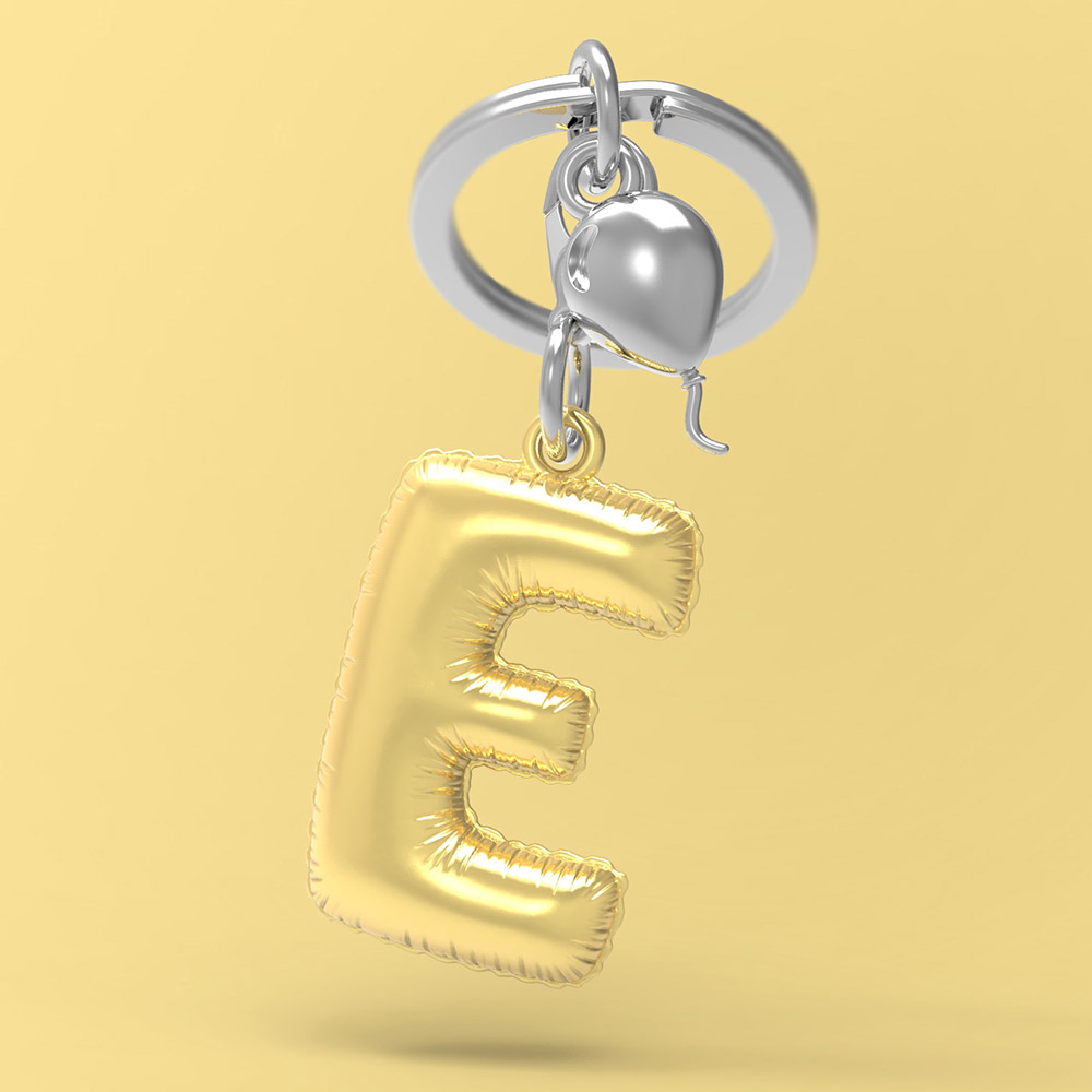Letter E Keychain