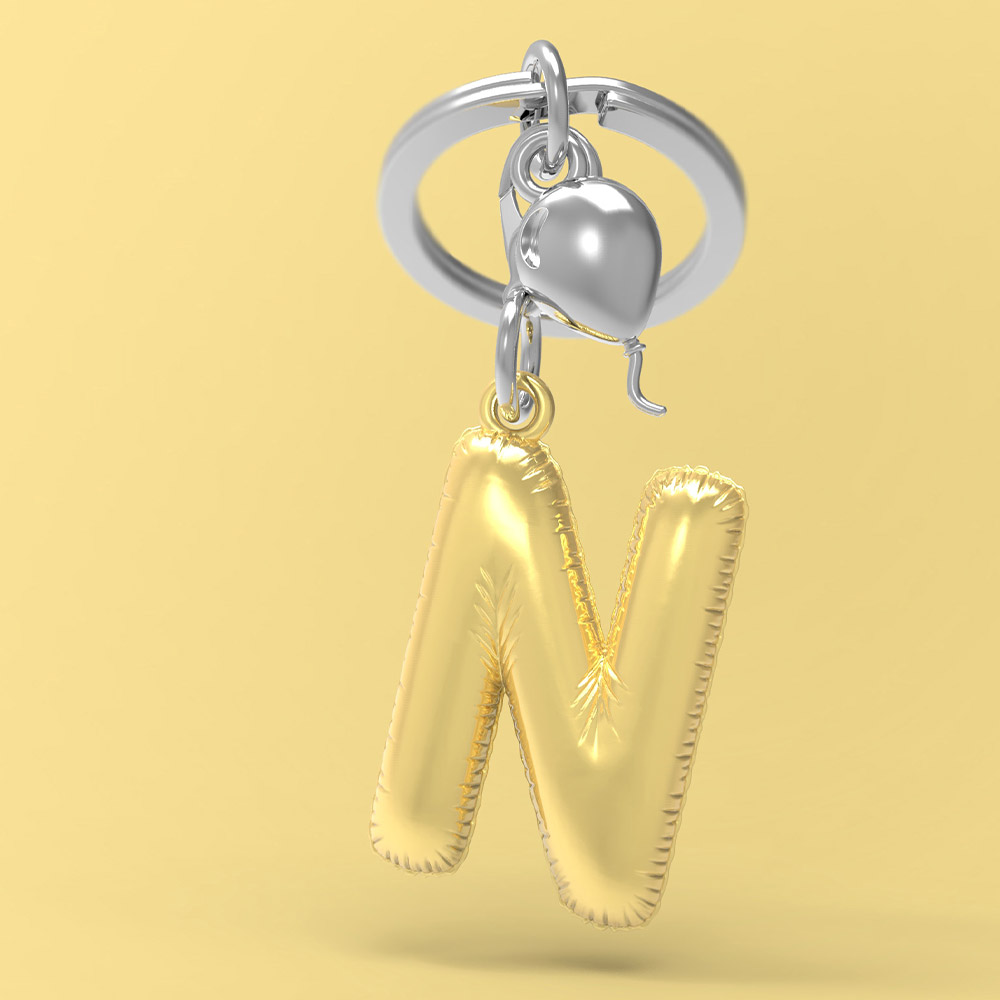 Letter N Keychain