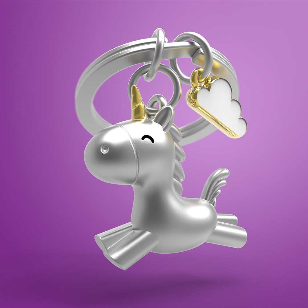 Flying Unicorn Keychain