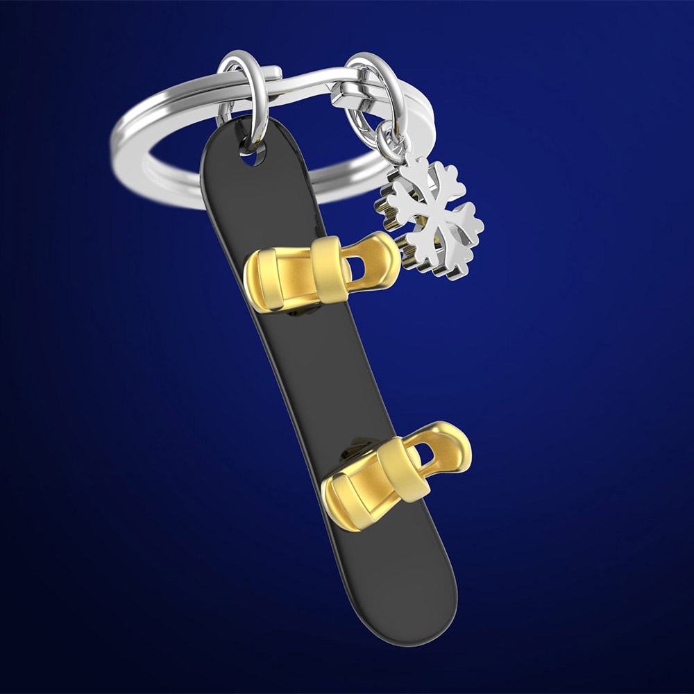 Snowboard Keychain