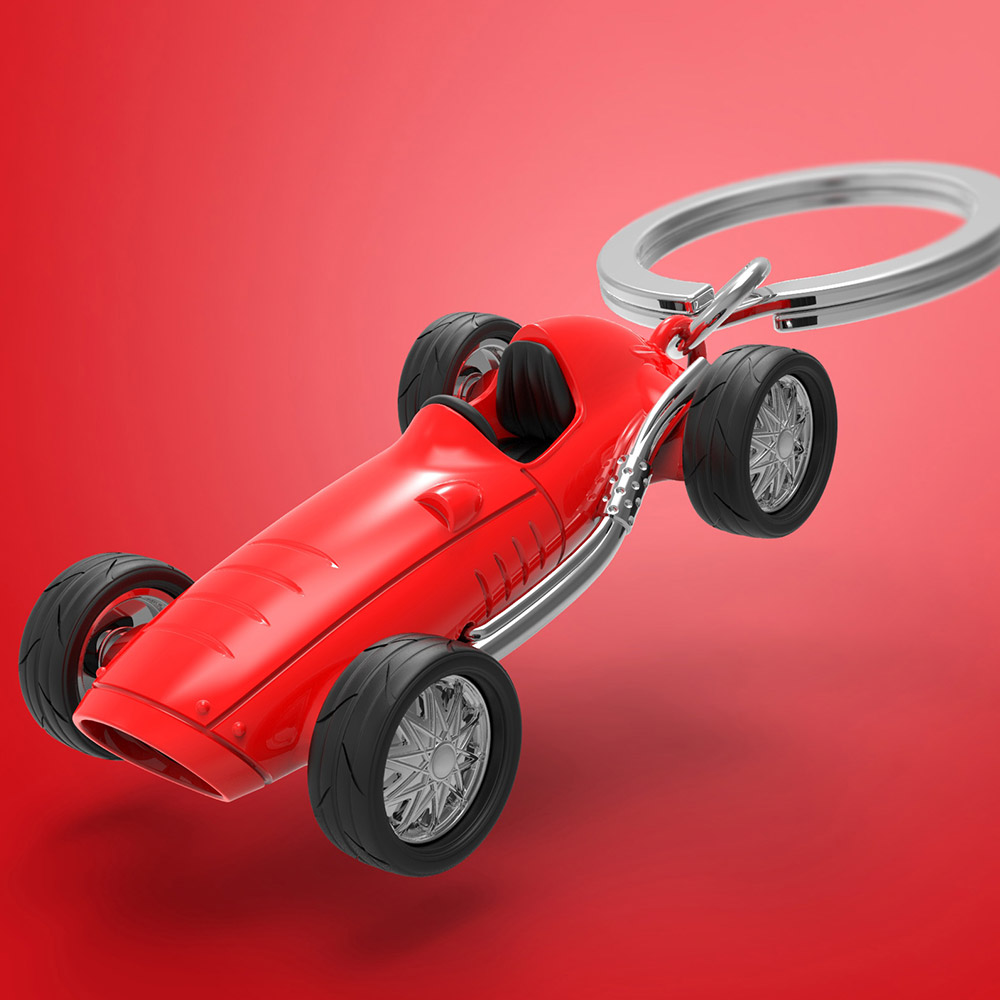 Vintage Racer Car Keychain