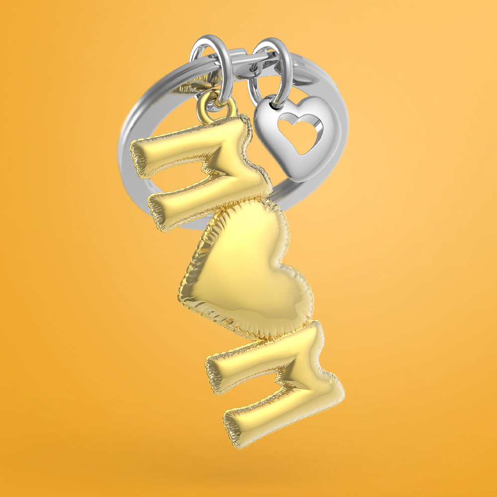 Party Balloon MOM Keychain