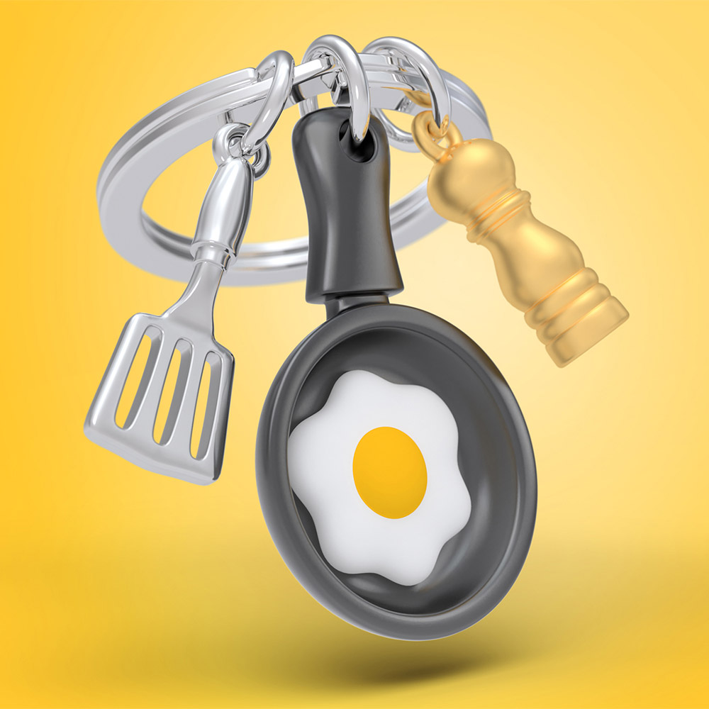 Breakfast Cooking Keychain