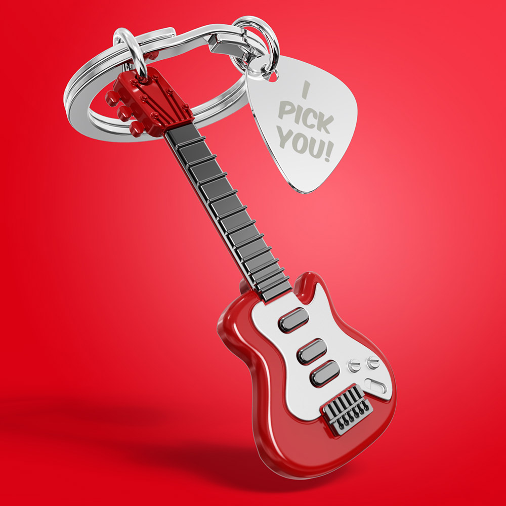 Electric Guitar Keychain