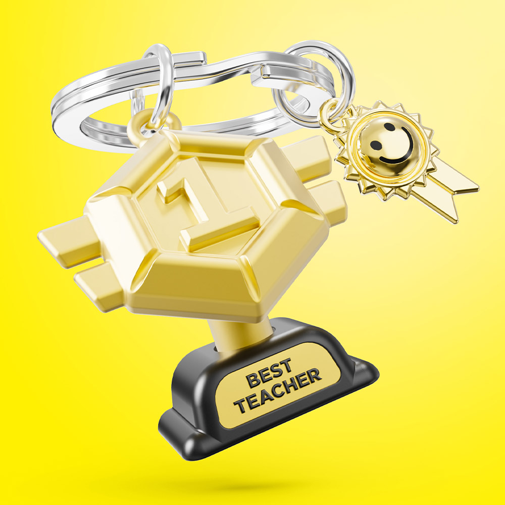 Best Teacher Trophee Keychain