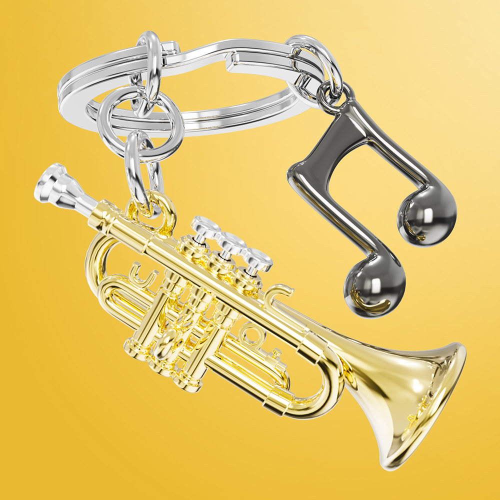 Trumpet Keychain