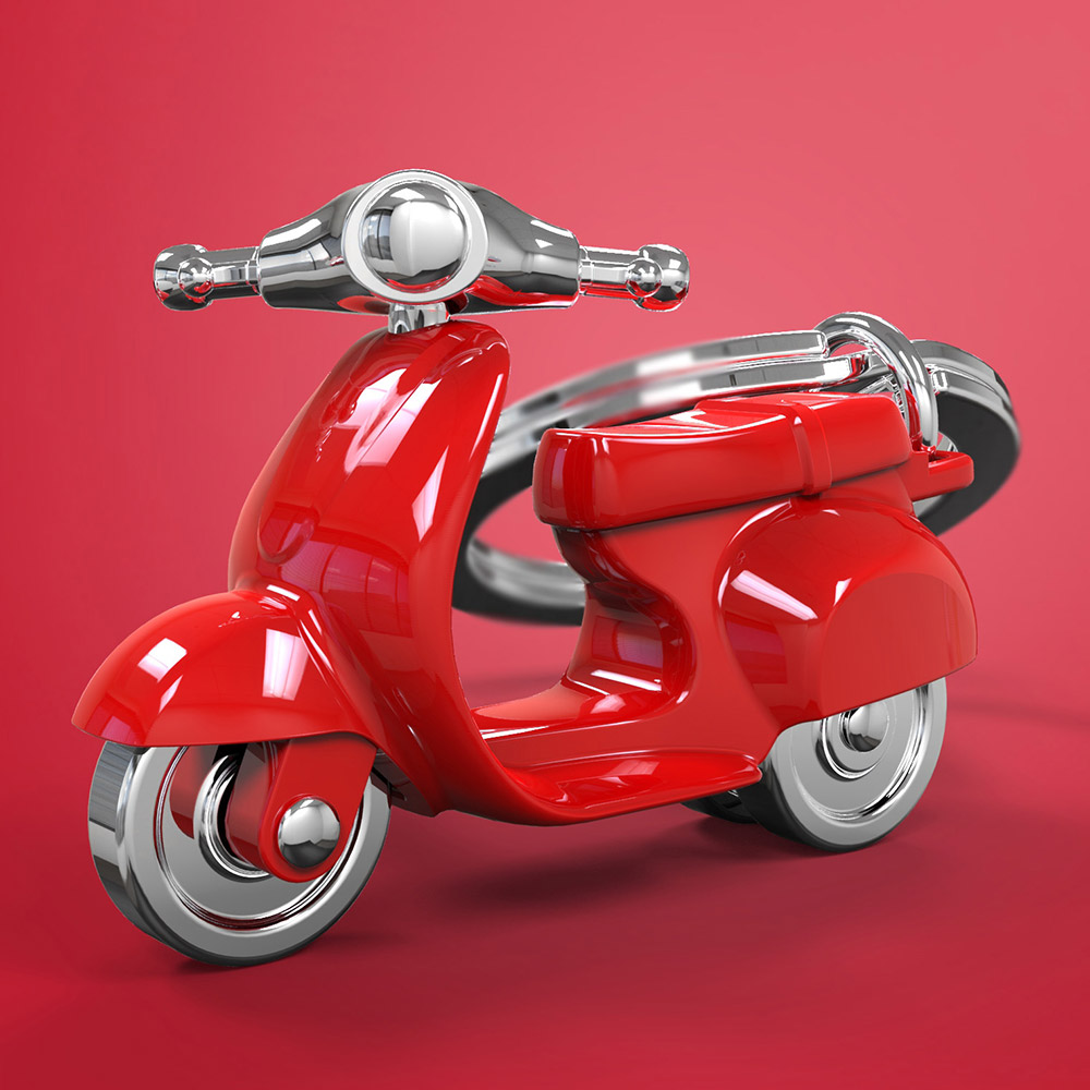 Red Scooter Keychain